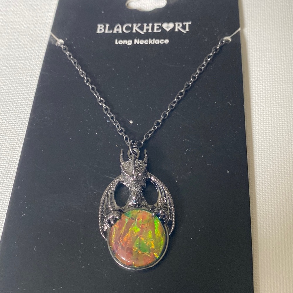 NWT Blackheart Dragon Necklace.